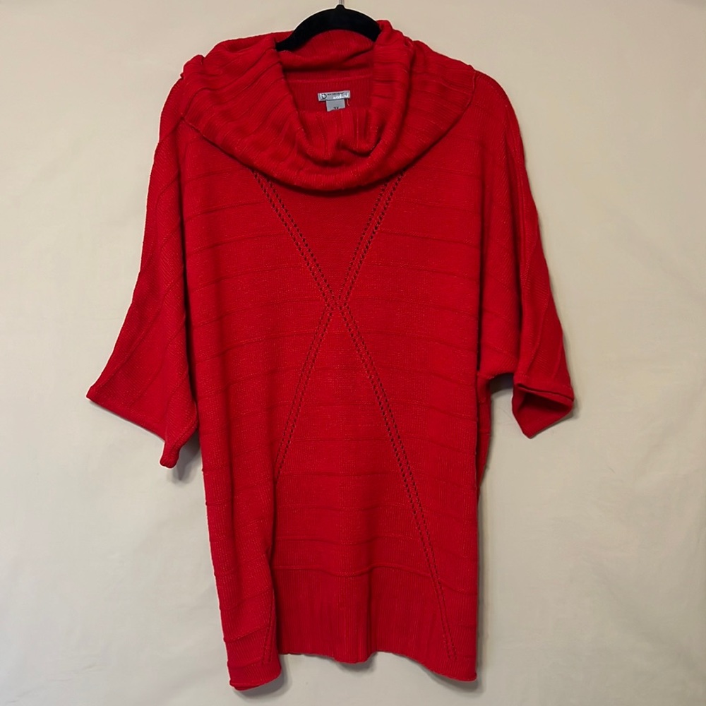 Plus Size New Directions Red Sweater